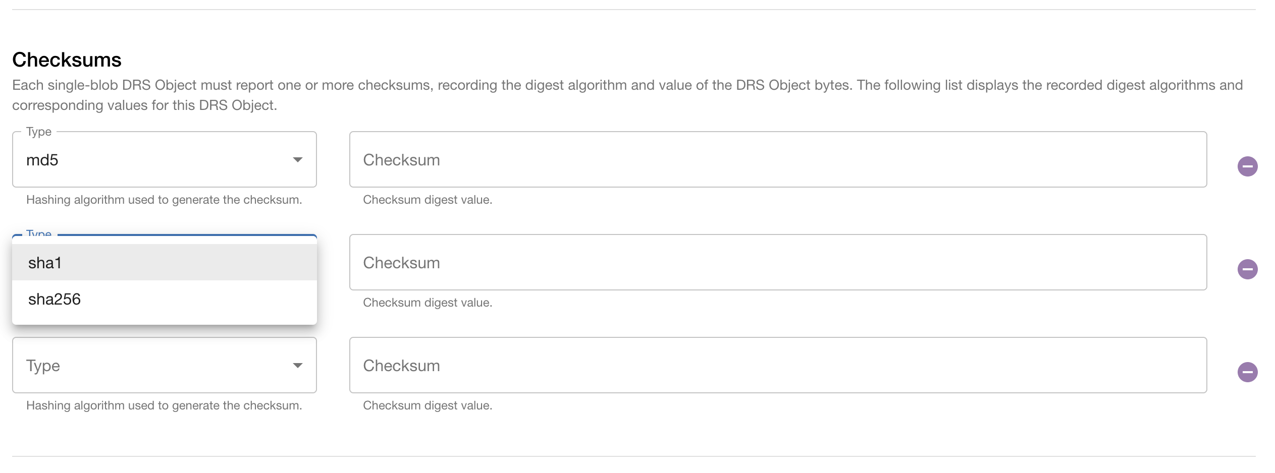 ChecksumTypeSelector